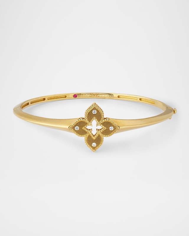 18K Gold Diamond Bangle Bracelet